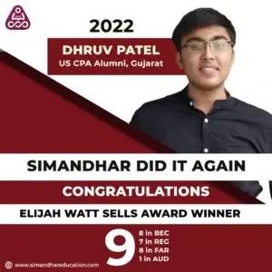7 CPA tips by Dhruv Patel,Winner of Elijah Watt sells Award 2022 US CPA exam.(Simandhar US CPA Alumni)