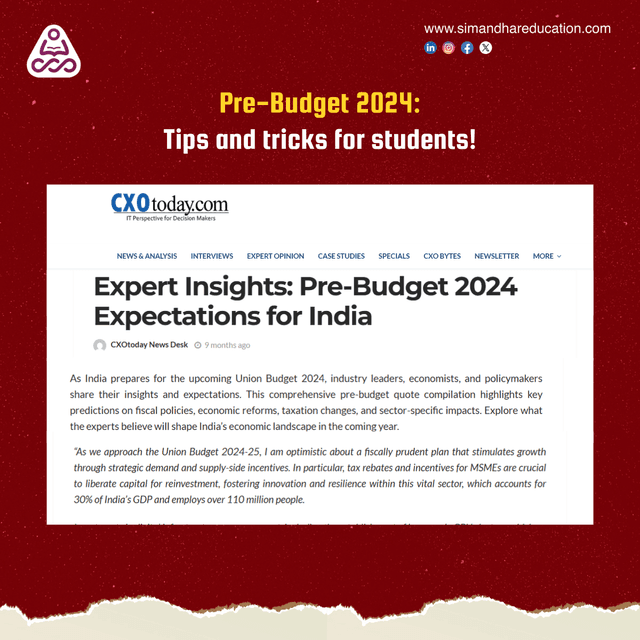 Pre budget 2024