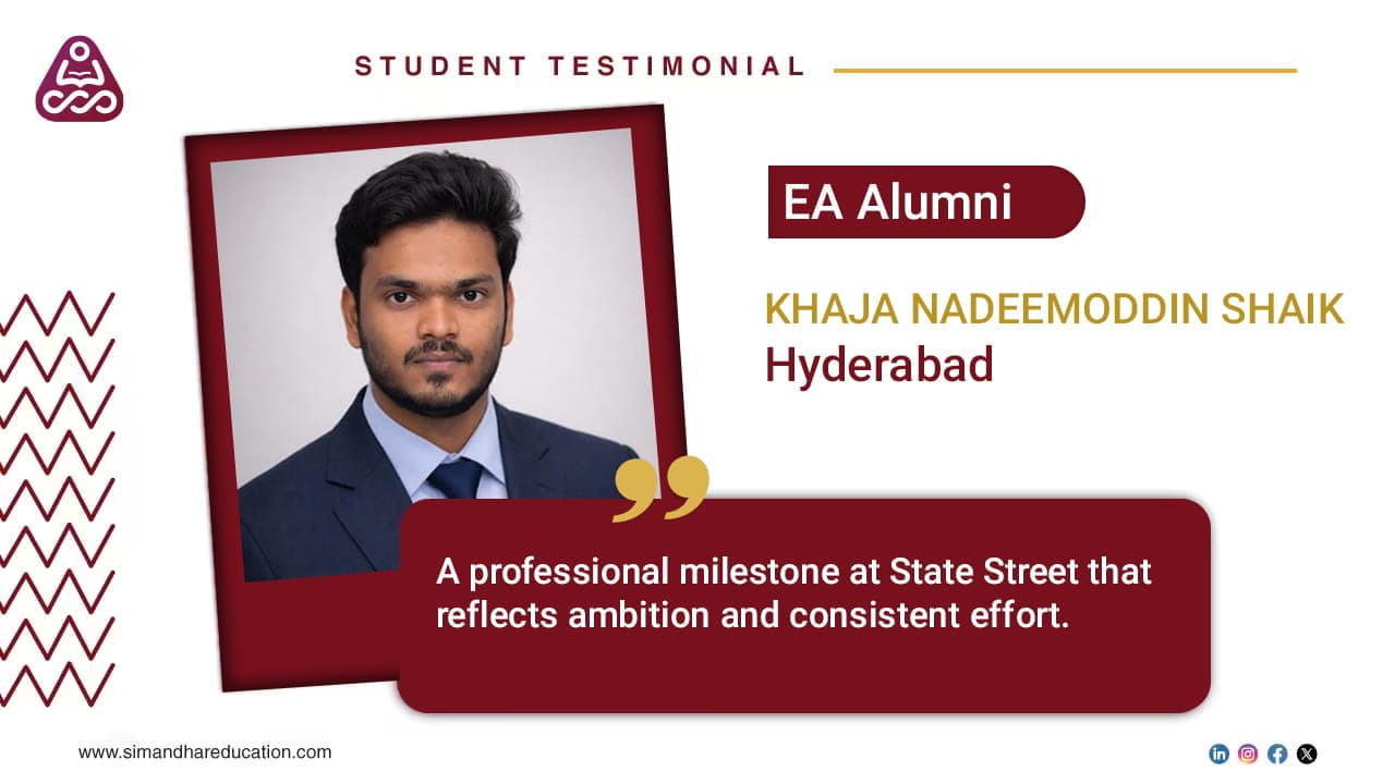 From EA Part 1 to Getting placed at State Street | Nadeem’s Journey with Simandhar Education | EA