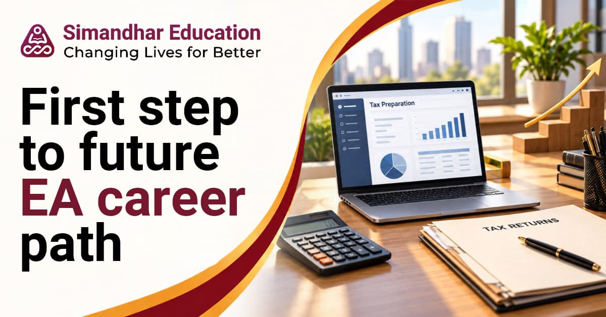 Enrolled Agent discussing US taxation career progression with an experienced tax mentor, exploring the career path from US Tax Associate to Tax Manager and Director, salary ranges in India and the USA, essential skills, and long-term career opportunities. 