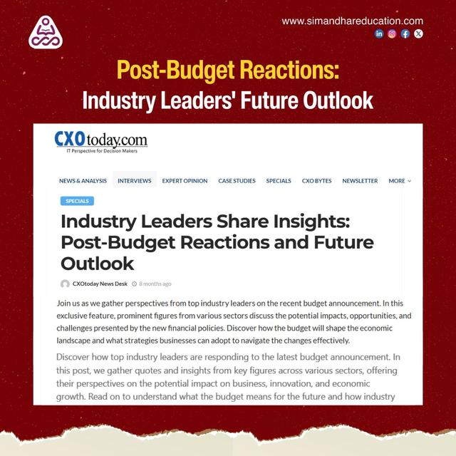 Post Budget Reactions