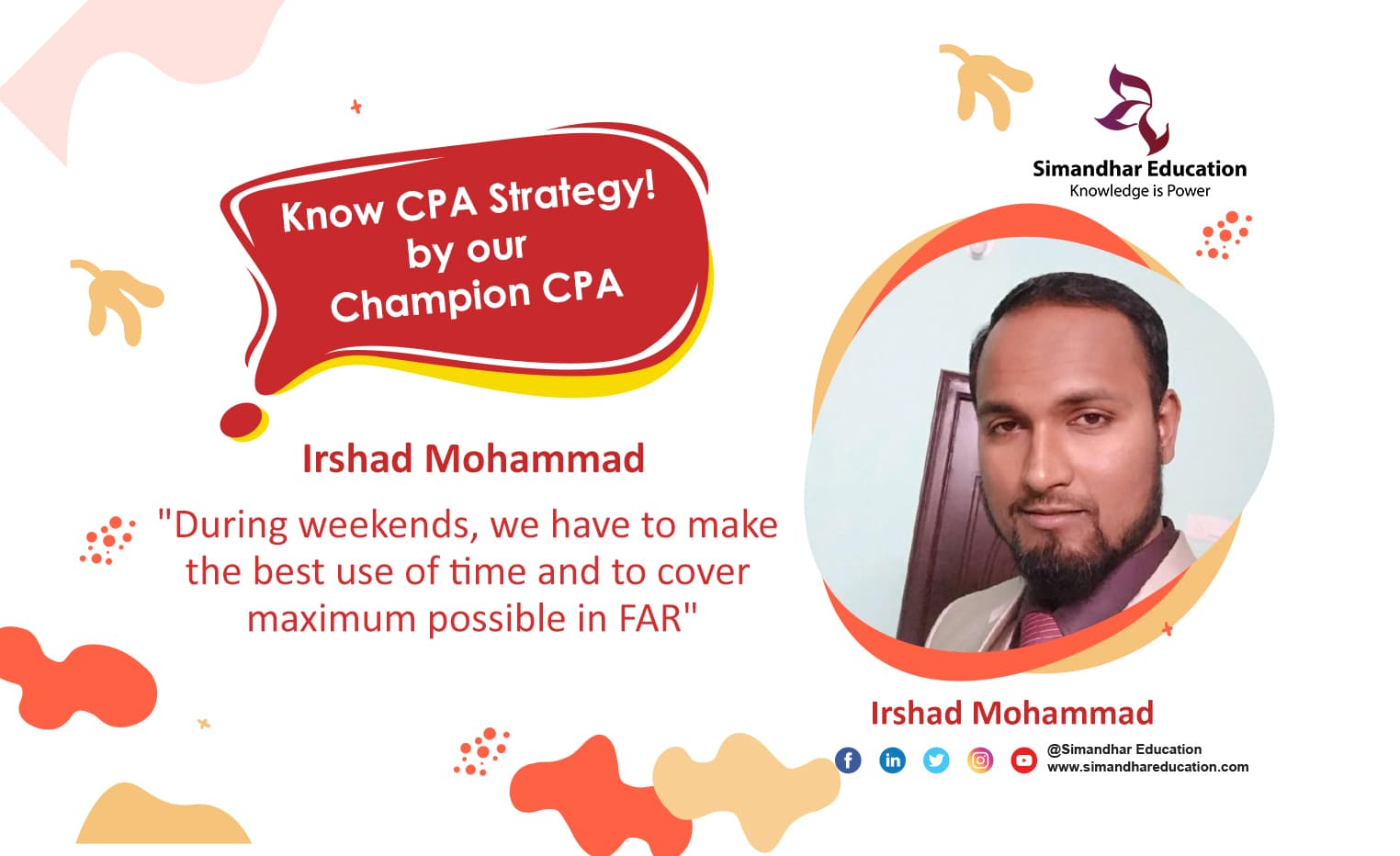 Learn the Preparation Strategy for CPA Exam from Irshad Mohammed