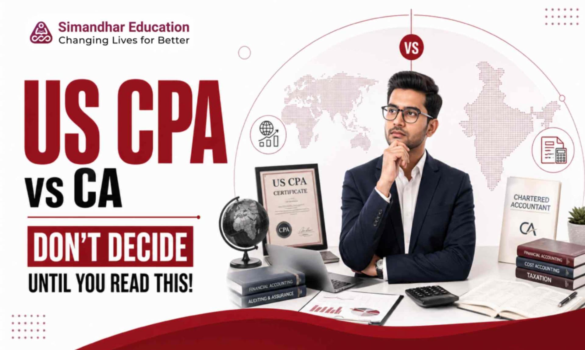 US CPA and CA comparison covering duration, recognition and career scope