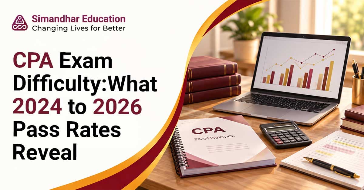 US CPA candidate reviewing 2024 to 2026 CPA Exam pass rates for AUD, FAR, REG, BAR, ISC, and TCP to plan exam preparation.