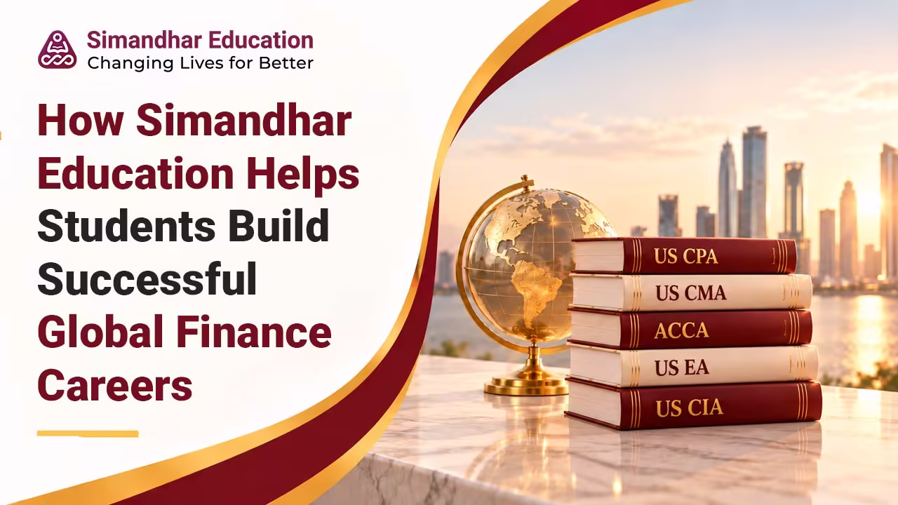 Finance students exploring Simandhar Education placement assistance, career counselling, resume building, Big 4 interview preparation, 250+ hiring partners, and accounting career opportunities after US CPA, US CMA, EA, CIA and ACCA certifications.