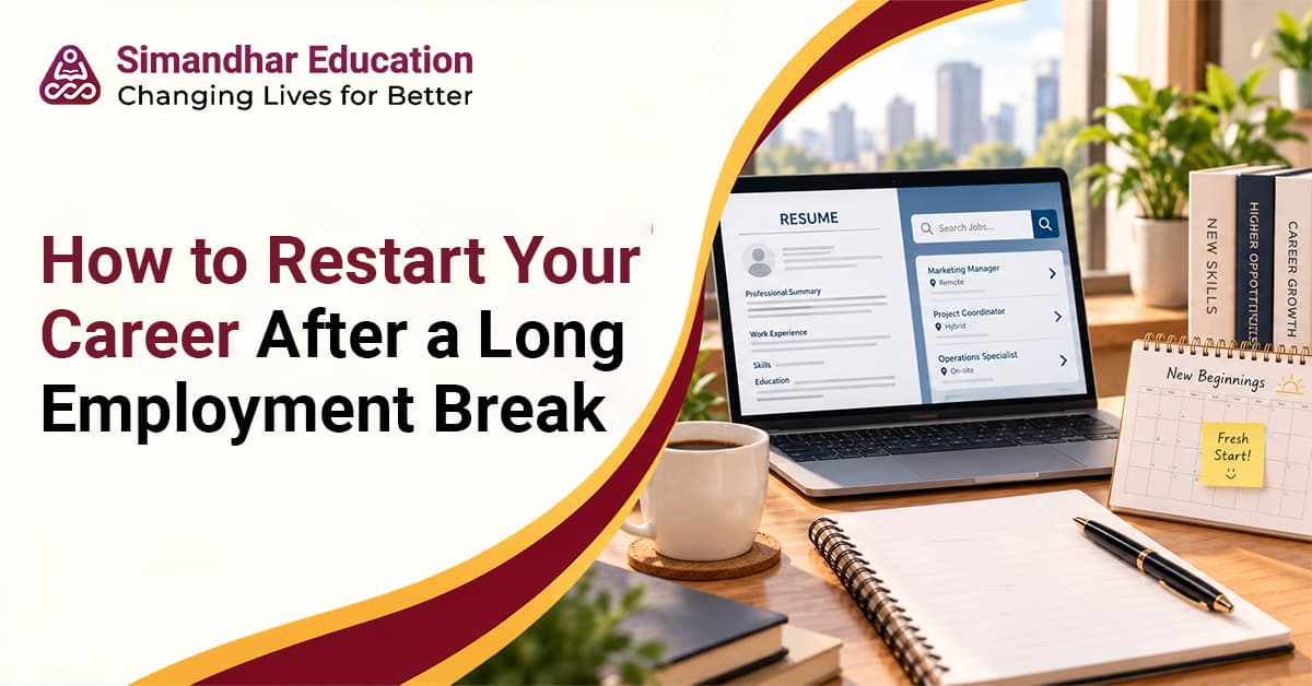 Professionals and working mothers exploring finance courses for career restart after a break, including US CPA, US CMA and EA certifications, with career guidance, flexible learning and placement assistance from Simandhar Education.