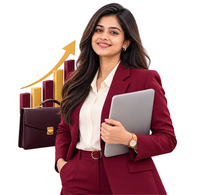 Finance professional working on a laptop