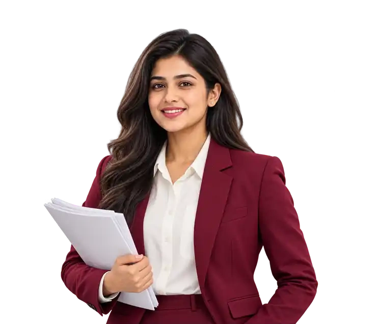 Professional holding exam study papers